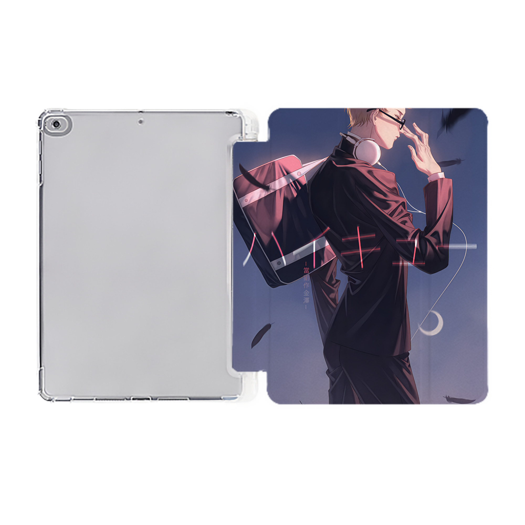（画像用） ハイキュー!! Haikyu!! IPad ケース ペン収納付き 三つ折りスタンド PUレザー×シリコン 対応機種9.5/10.5/10.9インチ